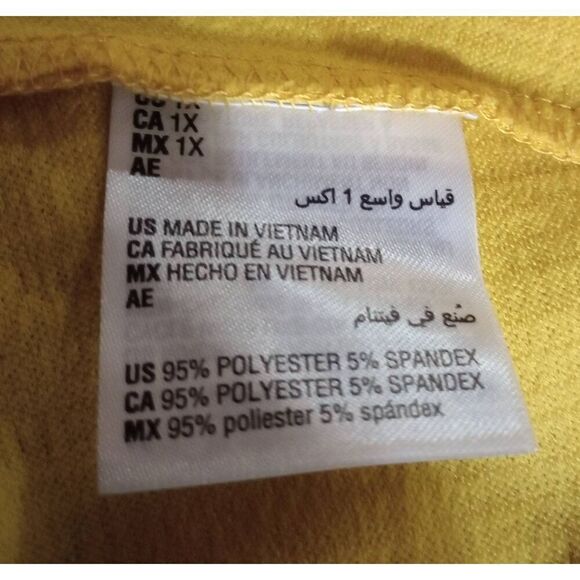 Alfani Shirt Ladies 1x Gold Sleeveless Asymmetrical‎ - Picture 5 of 6